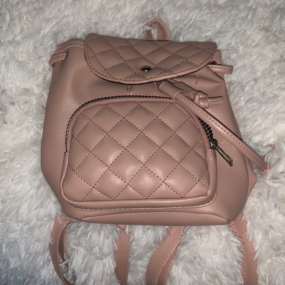 pink leather bag